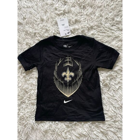 New Orleans Saints Nike Black NFL T-Shirt + Shorts Toddler 4T - Picture 7 of 7